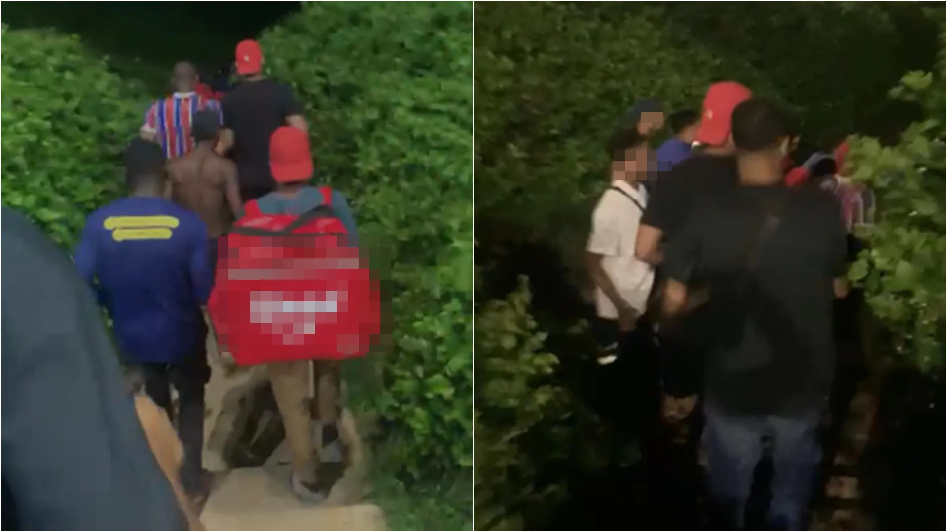 Homens são agredidos por populares. Foto: Reprodução / Redes Sociais 