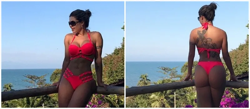 UAU!: De fio dental, Cacau Colucci mostra corpão de frente e verso e deixa fãs ‘doidos’ ; Confira