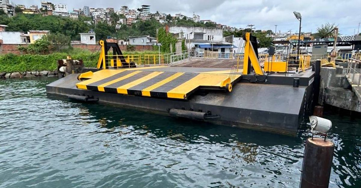 Instalação da rampa de atracação do Ferry-Boat é finalizada; obra ...