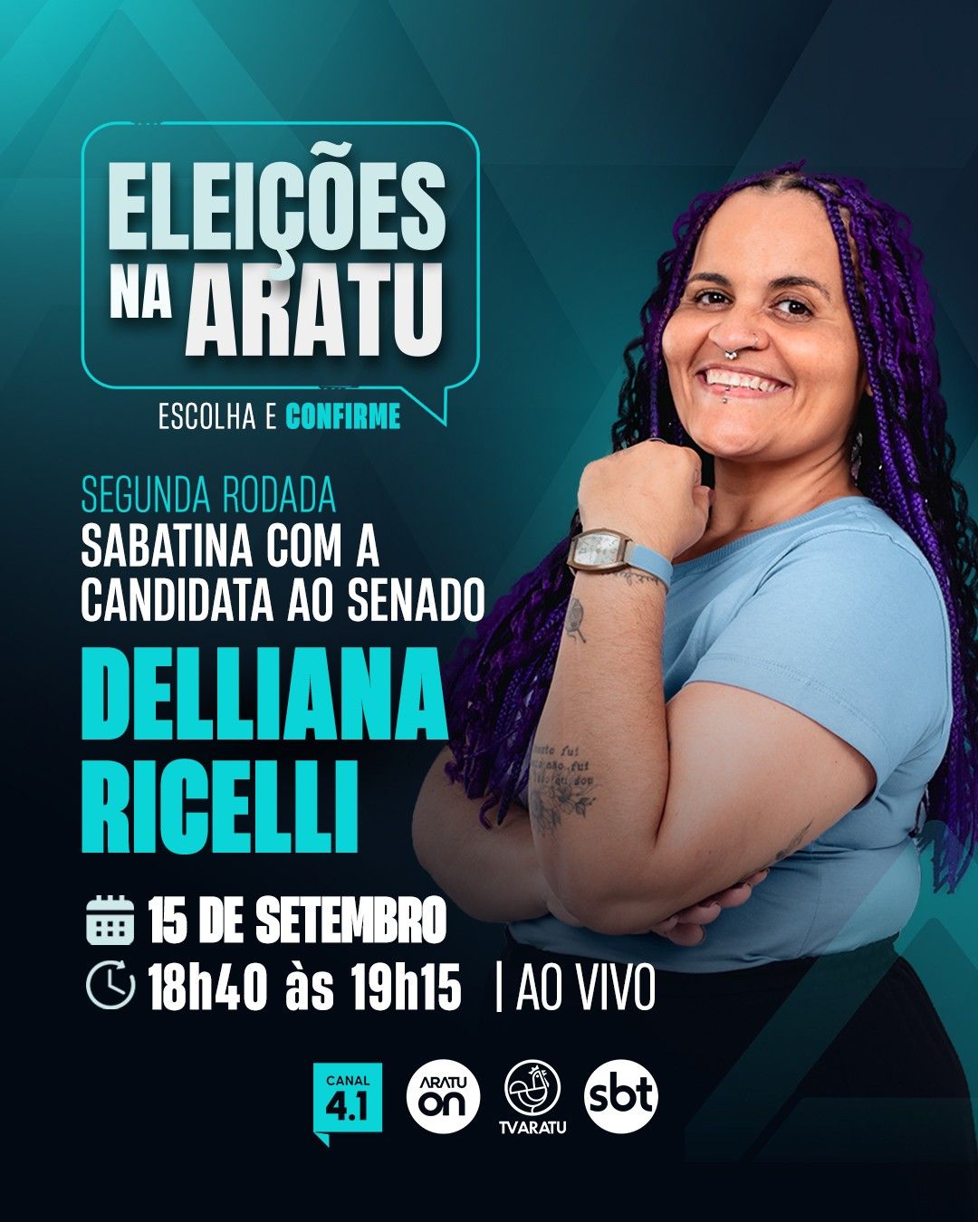 Card Candidatos Senado 2sabatina Deliana