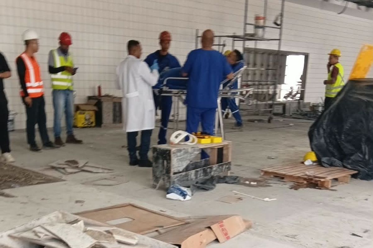 Trabalhador terceirizado sofre acidente de trabalho na BYD. Foto: Leitor | Aratu On
