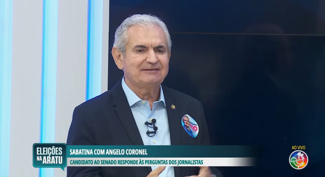 Angelo Coronel Durante Sabatina Da TV Aratu
