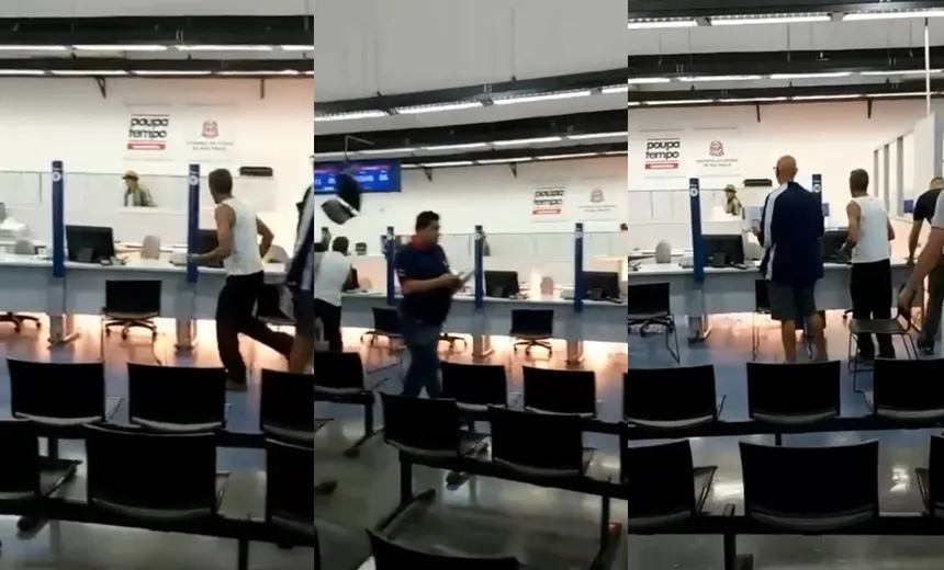 Homem põe fogo em poupatempo do Detran após se irritar com atendimento; assista