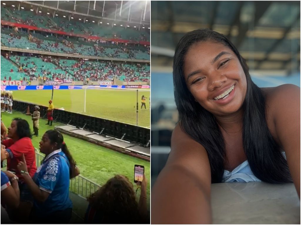 Raquel Brito negou que é ela nas imagens da briga na Fonte Nova e ainda afirmou que as ligações dela com o caso são 