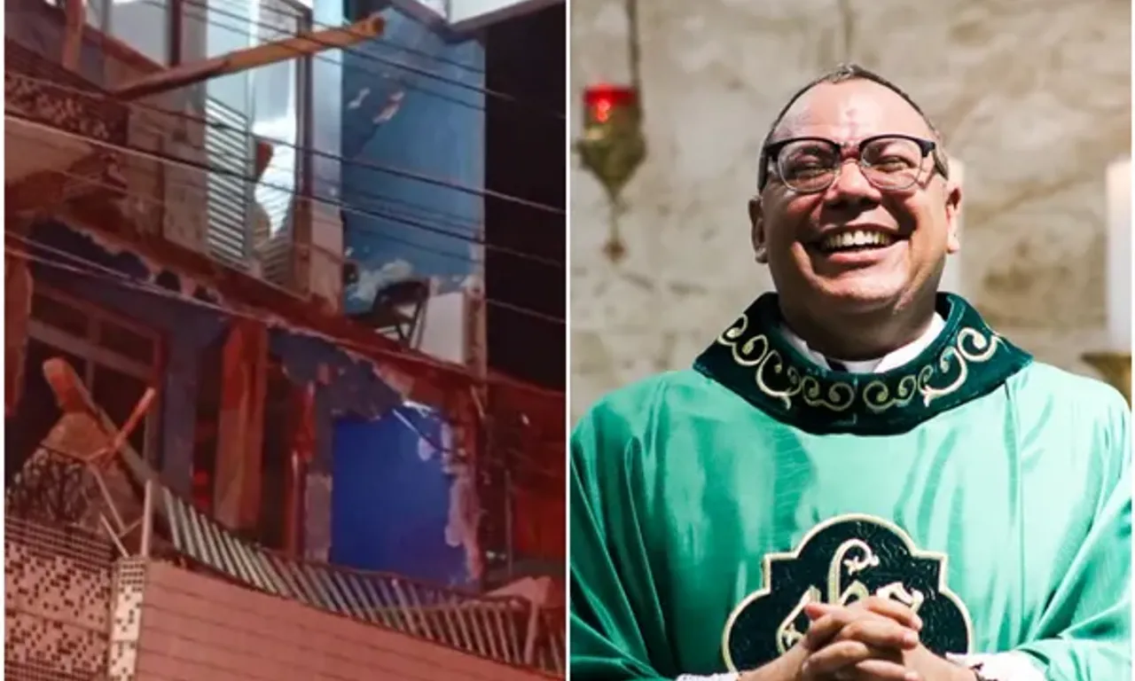 Desabamento de laje na Mata Escura mata padre e mais duas pessoas.Foto: Divulgação