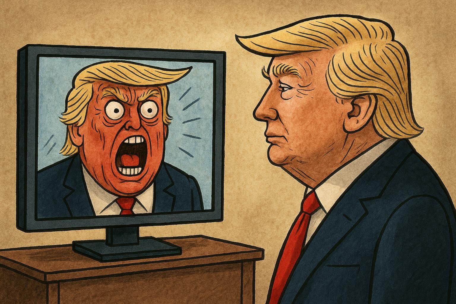 Como Trump Se Vê Como Trump É Mostrado (prompt Matheus Carvalho)