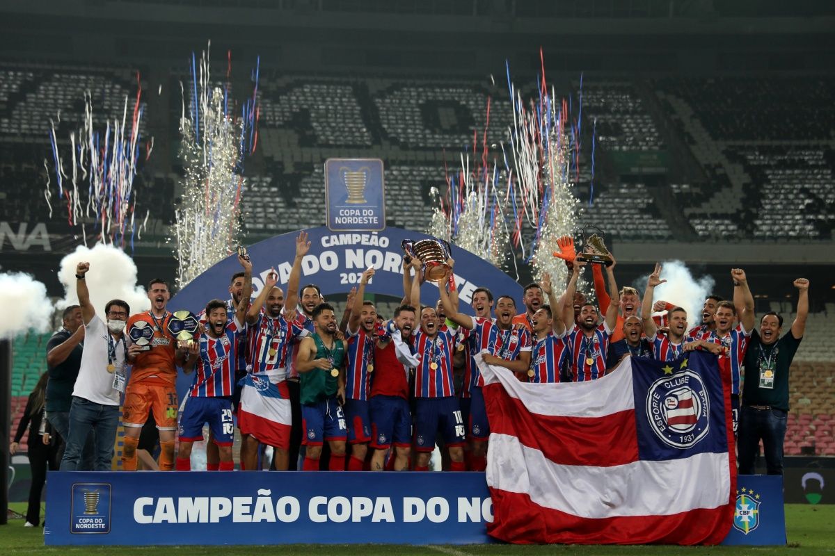 Bahia campeão da Copa do Nordeste 2021 sobre o Ceará. Foto: Bahia