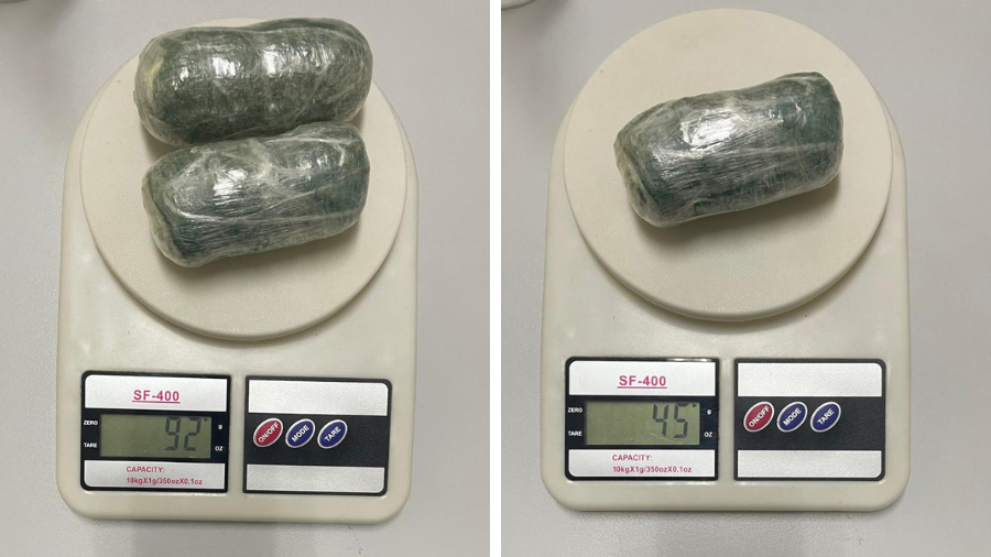 Ao todo, cerca de 100 gramas de substâncias ilícitas foram impedidas de entrar no presídio.Foto: Divulgação | SSP-BA