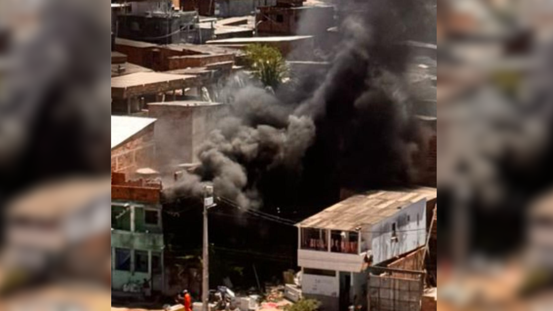 Incêndio atinge residência no Bairro da Paz. Foto: Reprodução| Leitor Aratu On