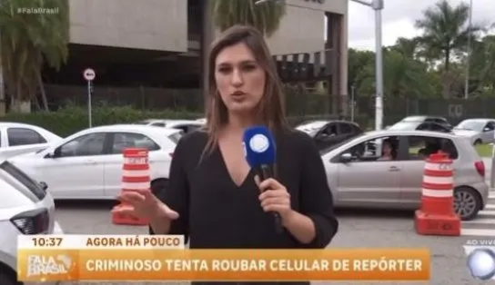 Repórter corre atrás de ladrão que tentou furtar celular; veja vídeo