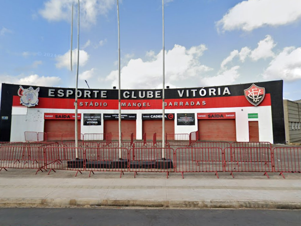 Projeto da nova Arena Barradão será encaminhado ao Conselho e pode contar com apoio da Prefeitura e do Governo da Bahia. Foto: Google Street View
