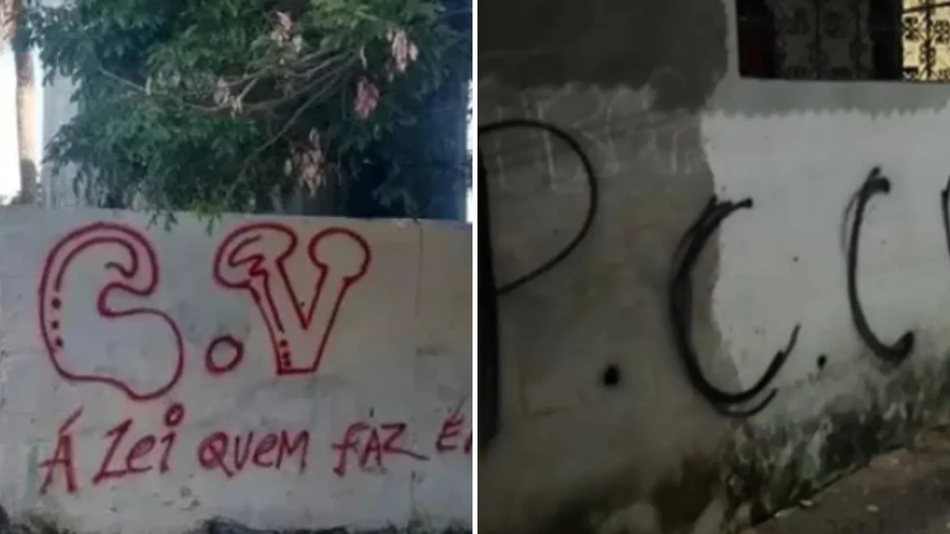 Símbolos usados por facções criminosas na Bahia. Foto: redes sociais 
