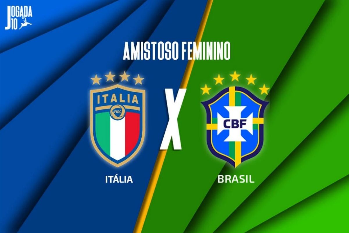 O amistosto entre Itália x Brasil acontece às 13h15 (horário de Brasília). Foto: Jogada 10