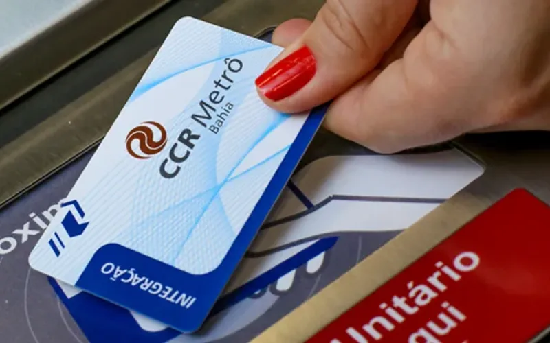 O metr&ocirc; de Salvador aceita cart&atilde;o de transporte, cart&atilde;o banc&aacute;rio por aproxima&ccedil;&atilde;o e QR Code/Foto: Divulga&ccedil;&atilde;o/CCR Metr&ocirc; Bahia&nbsp;