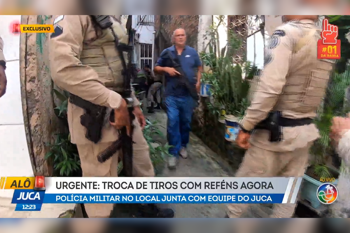 Uma troca de tiros foi registrada na manh&atilde; desta quarta-feira (13),&nbsp; na regi&atilde;o de Manguinho, no Engenho Velho de Brotas. | Foto: Reprodu&ccedil;&atilde;o/TV Aratu