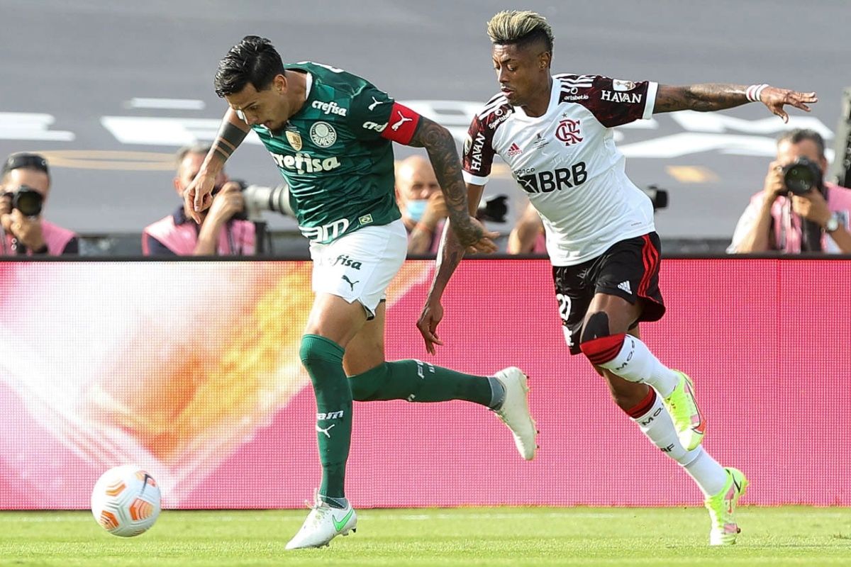 Palmeiras x Flamengo decidiram a final de 2021 da Libertadores. Foto:Alexandre Vida/ CR Flamengo