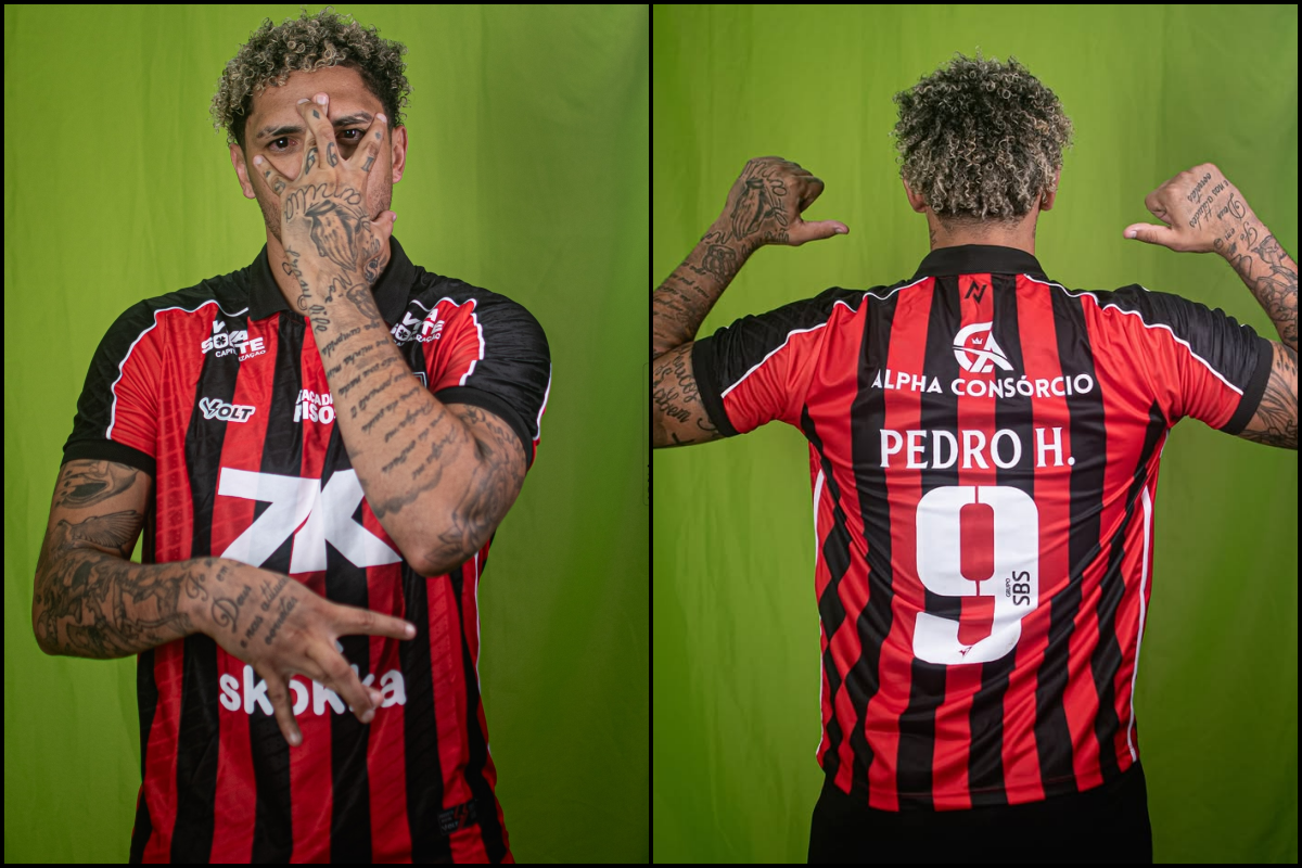 O Vitória anunciou a contratação do atacante Pedro Henrique, que estava no futebol chinês, para ser o novo camisa 9 do clube. Foto: Victor Ferreira/EC Vitória