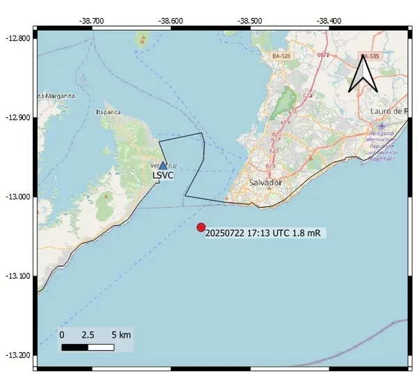 Tremor de terra em Vera Cruz. Foto: Reprodução | LabSis UFRN