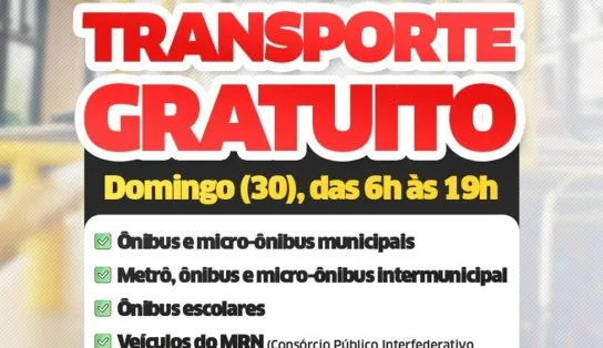 Passagem dos ônibus será gratuita em Lauro de Freitas no domingo; veja lista de linhas  