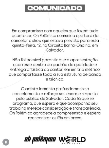 Reprodu&ccedil;&atilde;o: Redes Sociais