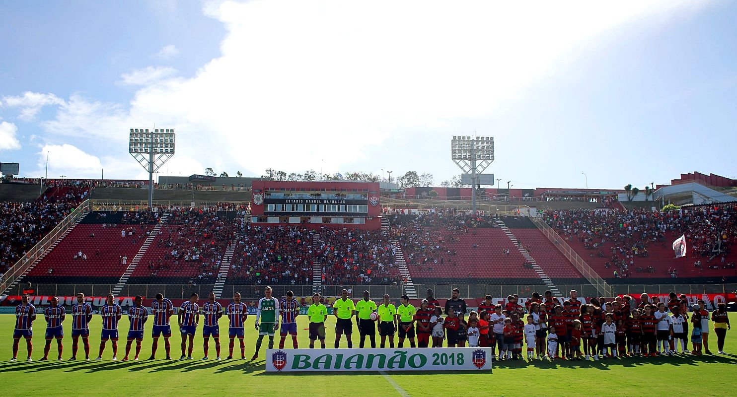 Alegando &ldquo;desequil&iacute;brio esportivo&rdquo;, torcedores do Vit&oacute;ria entraram na Justi&ccedil;a com pedido para que haja torcida mista na final do Baiano. Foto: Felipe Oliveira/EC Bahia