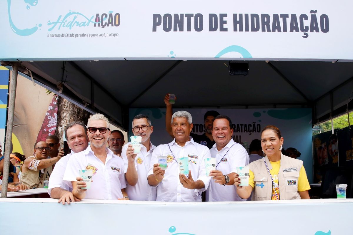 Governador visita Ponto de Hidrata&ccedil;&atilde;o no Carnaval. Foto: Thuane Maria/GOVBA