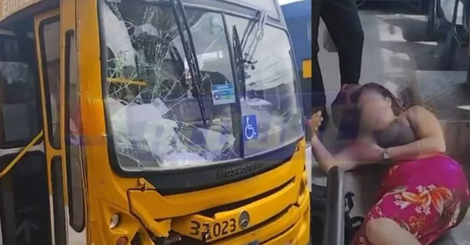 Colisão entre ônibus e micro-ônibus deixa duas pessoas feridas na Suburbana