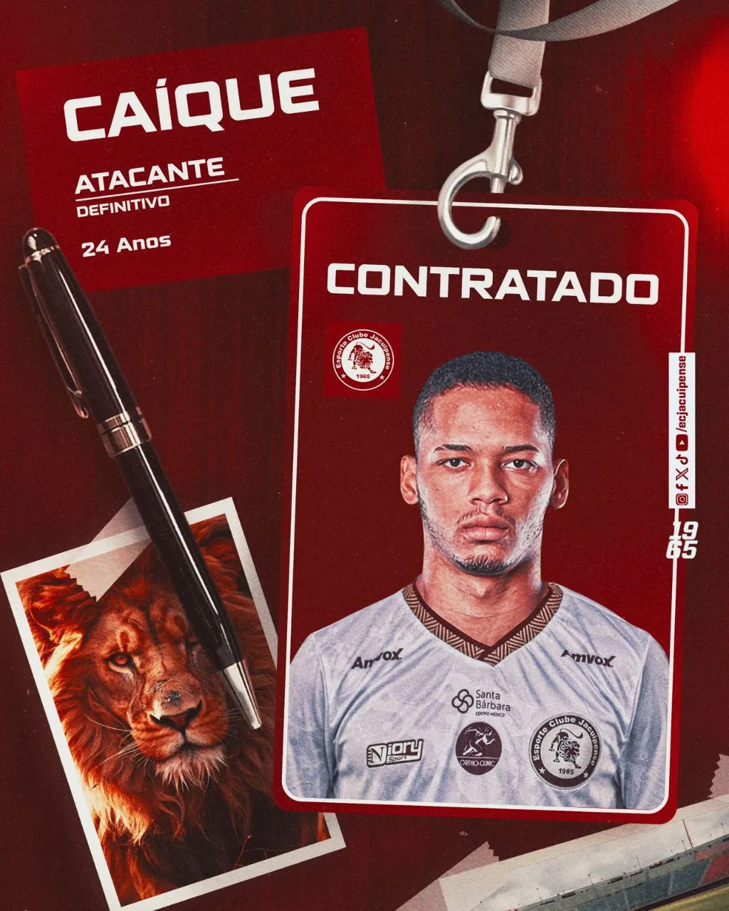 Jacuipense anuncia retorno de atacante Caíque para a temporada 2025