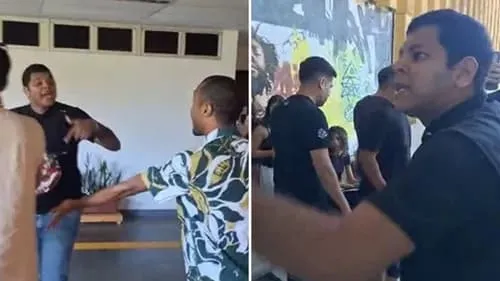 Deputado estadual Diego Castro durante episódio que gerou confusão na UFBA, em Salvador