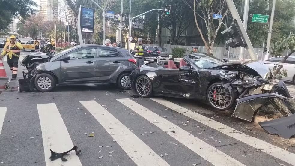 A prisão ocorreu por volta das 10h, horas após Gato Preto se envolver em um acidente de carro. | Foto: Reprodução/TV Globo