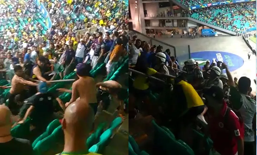 Colombianos envolvidos em briga na Fonte Nova devem deixar o Brasil imediatamente, diz SSP