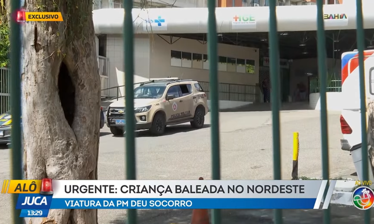 Criança é baleada durante troca de tiros no Nordeste de Amaralina.Foto: TV Aratu