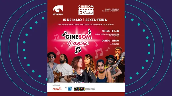 O CineSom Festival comemora quatro anos misturando cinema e música ao vivo em uma edição especial com exibição de “Buena Vista Social Club”/Foto: Divulgação 