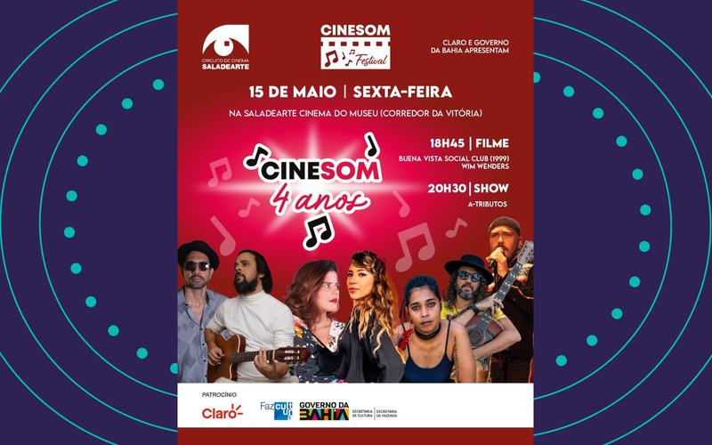 O CineSom Festival comemora quatro anos misturando cinema e m&uacute;sica ao vivo em uma edi&ccedil;&atilde;o especial com exibi&ccedil;&atilde;o de &ldquo;Buena Vista Social Club&rdquo;/Foto: Divulga&ccedil;&atilde;o&nbsp;