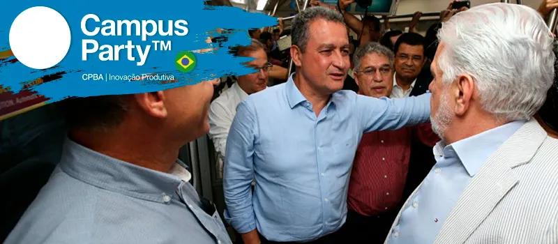 CAMPUS PARTY: De metrô, Rui Costa chega à Fonte Nova para abertura do evento; Veja vídeo