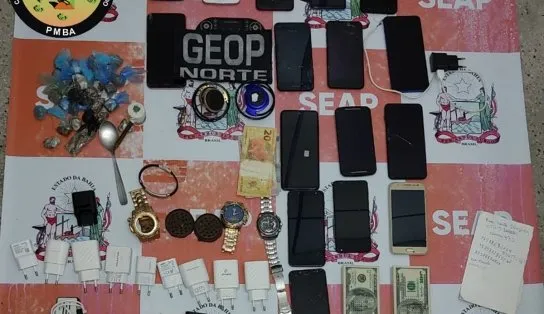Fora da área de cobertura: dezenas de celulares são apreendidos dentro de presídio no interior da Bahia  