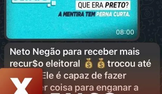 FALSO: ACM Neto não declarou ao TSE que é preto