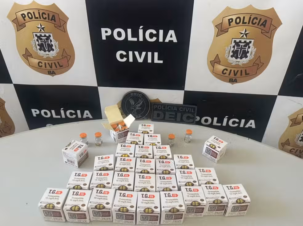 Mais de 100 canetas emagrecedoras são apreendidas em cidade da Bahia. Foto: Ascom/PCBA