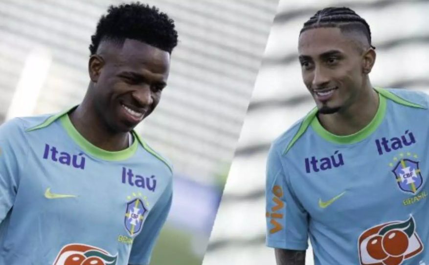 Entre os indicados ao Bola de Ouro 2025 estão os brasileiros Vini Jr e Raphinha. Foto: Reprodução | Jogada 10