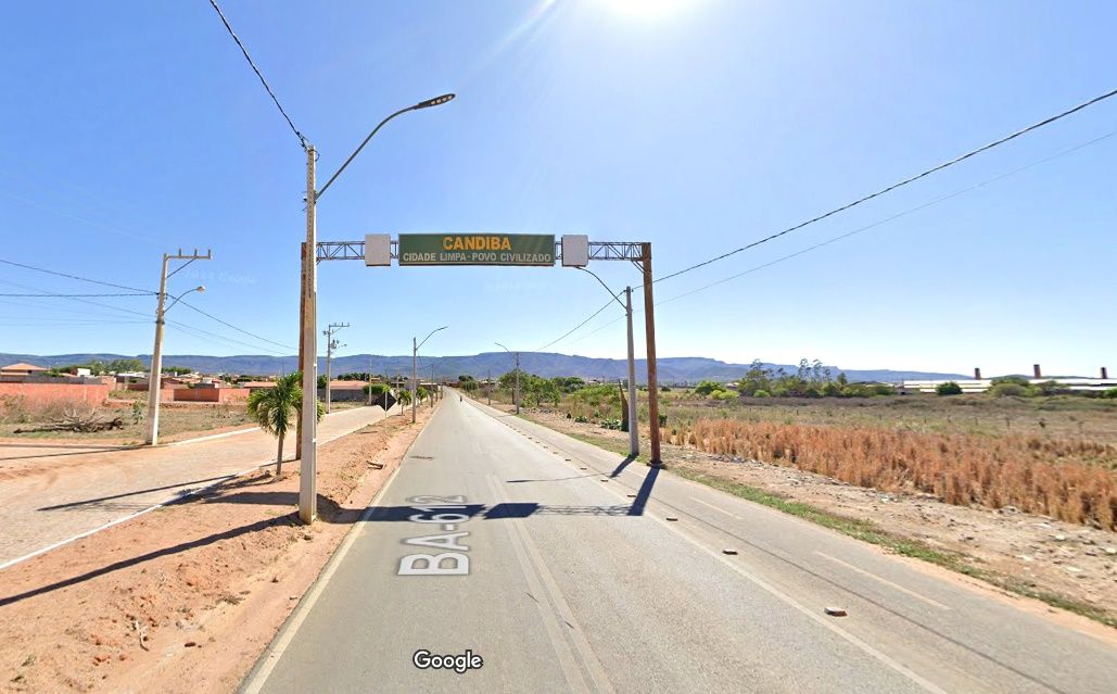 O feminicídio aconteceu na cidade de Candiba, no sudoeste baiano. Foto: Google Street View