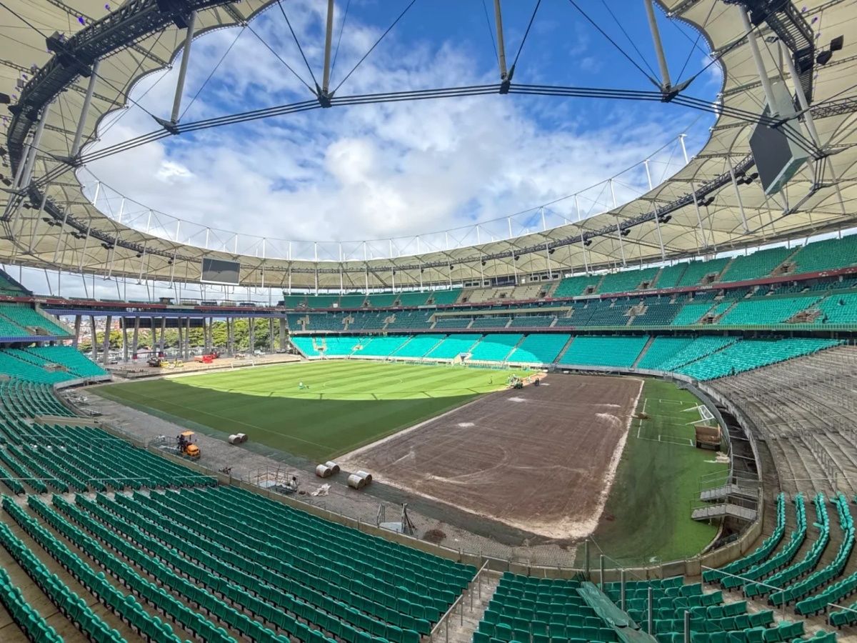 O gramado da Fonte Nova voltou ao debate ap&oacute;s pol&ecirc;mica envolvendo o Bahia e a administra&ccedil;&atilde;o do est&aacute;dio; Foto: Divulga&ccedil;&atilde;o