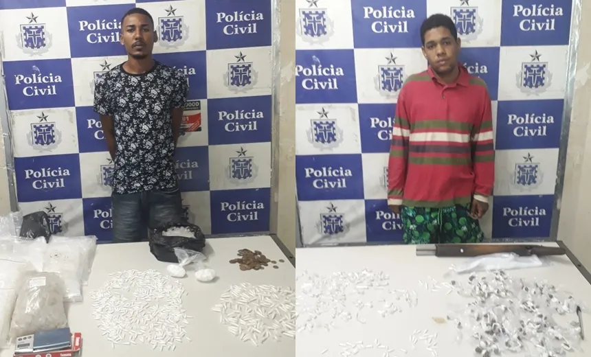 Dupla é presa em flagrante com diversas drogas em Vila de Abrantes