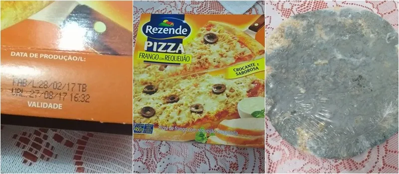 ‘CROCANTE E SABOROSA?’:Estudante compra pizza congelada e se depara com produto mofado em Salvador