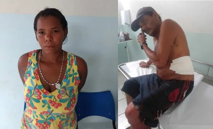 Após ser esfaqueado, homem revida a pauladas e fratura crânio de mulher
