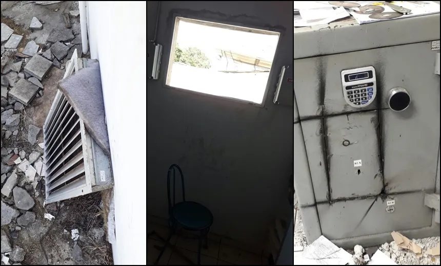 ALAGOINHAS: Bandidos arrombam agência bancária e roubam armas e dinheiro