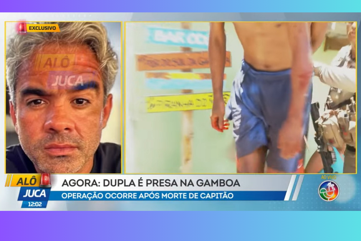 Dois Suspeitos Presos Na Gamboa.|  Foto: Reprodu&ccedil;&atilde;o TV Aratu 