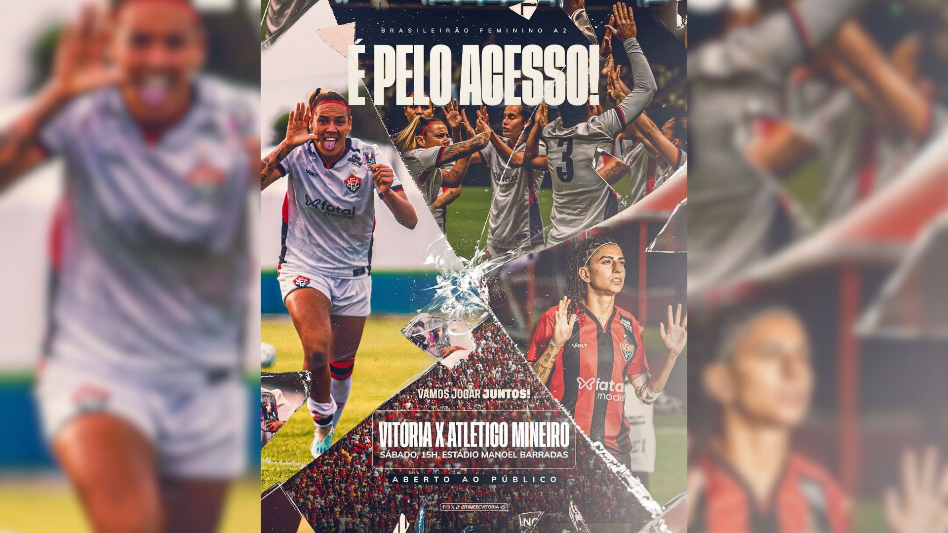 Time feminino do Vitória enfrenta o Atlético Mineiro no Barradão | Imagem: reprodução/Instagram