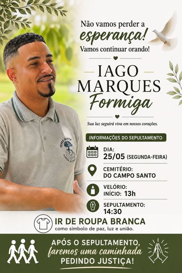 Enterro De Iado Marques Formiga Acontece Nests Segunda Feira.