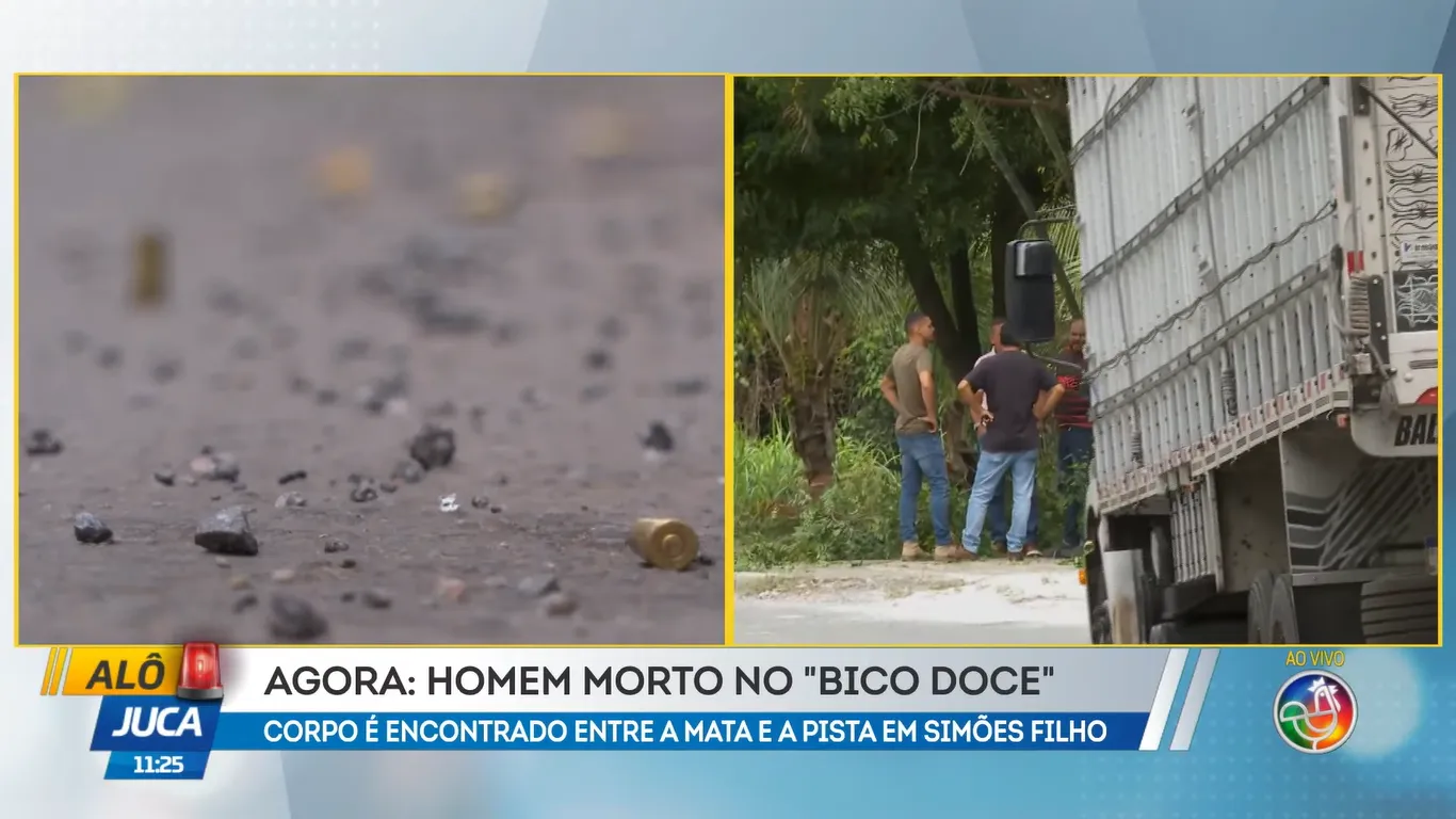 Corpo de homem é encontrado com toalha rosa no pé em Simões Filho