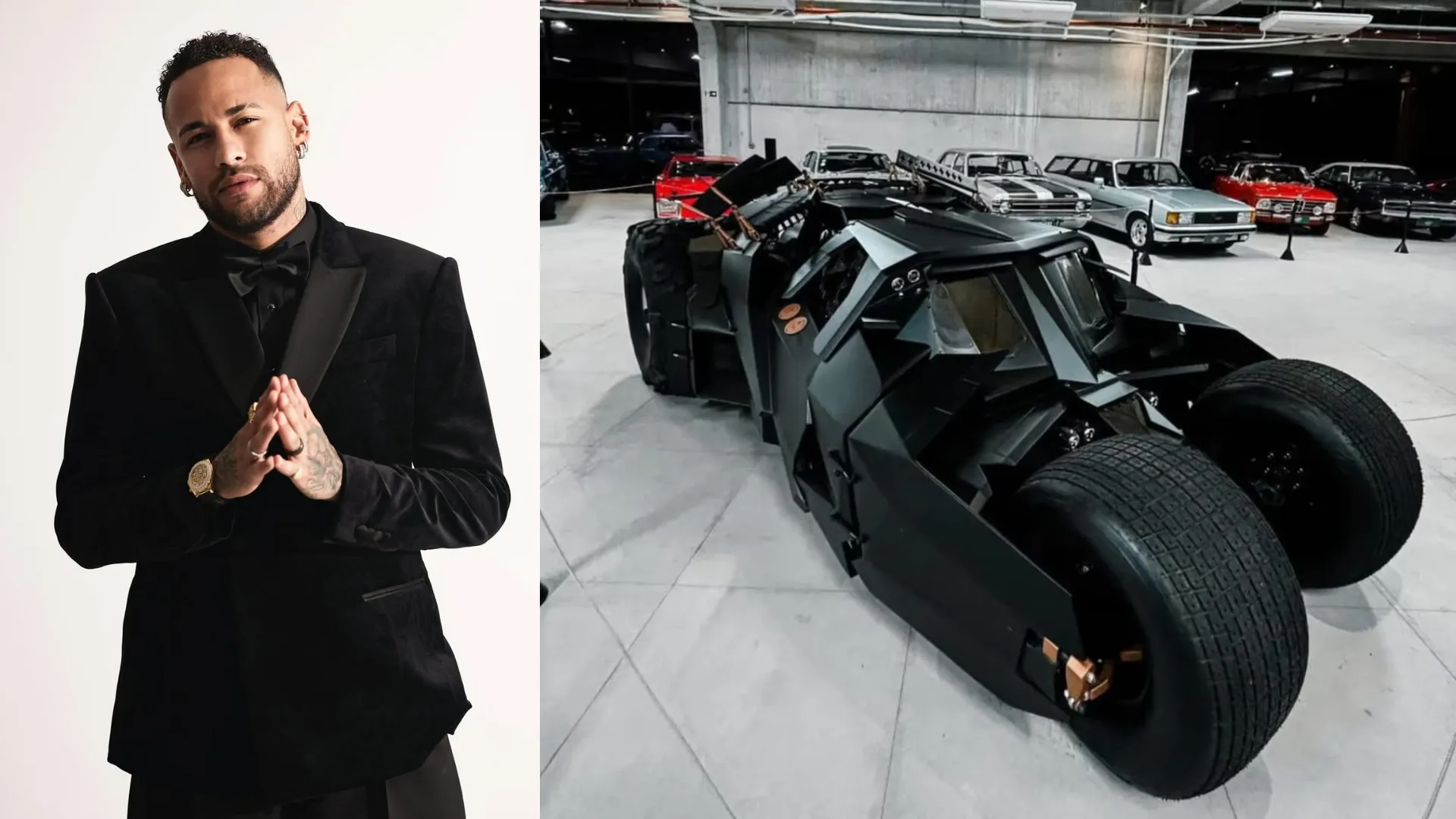 Neymar compra réplica de Batmóvel avaliada em R$ 8,3 milhões. Foto: Reprodução / Instagram @neymarjr - Foto: Adhemar Cabral